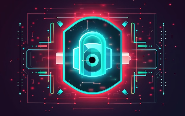 Cyber security design illustration