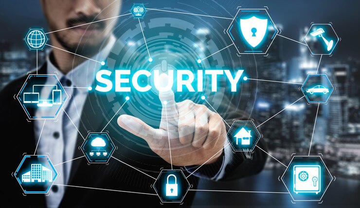 Photo cyber security and digital data protection concept