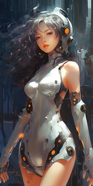 サイバー女性サイボルグ 未来のロボットガール