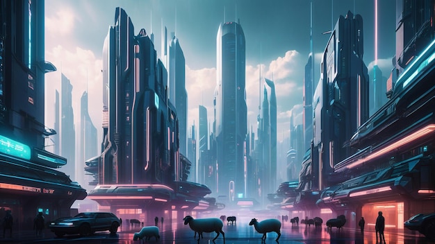 Photo cybernetic mouton metropolis
