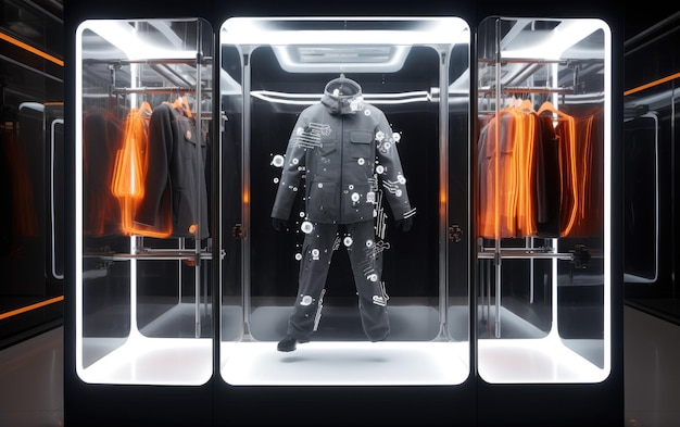 Cybernetic Wardrobe with Augmented Reality Clothing Generative AI