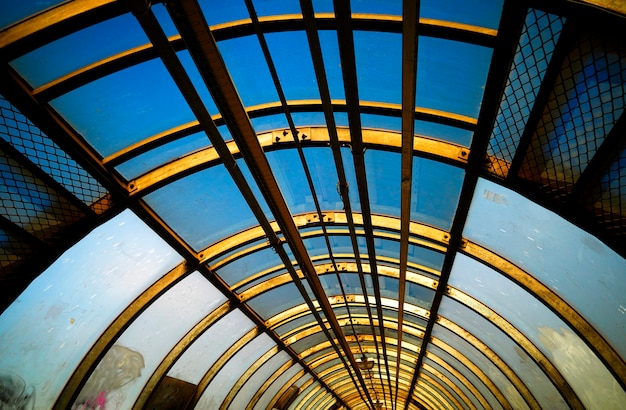 Cyberpunk abandoned tunnel background