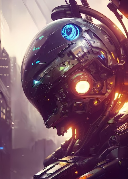 Cyberpunk Alien Robot R63