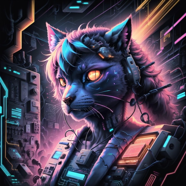 Cyberpunk animal robot