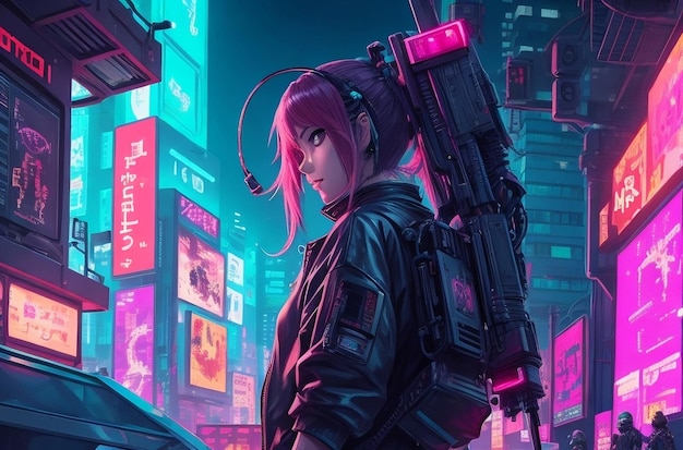 Cyberpunk Girl Live Wallpaper