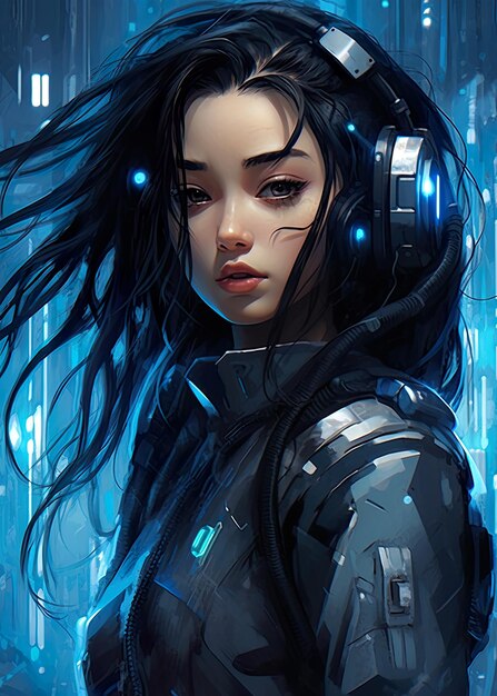 cyberpunk anime girl