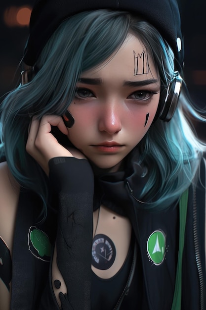 cyberpunk anime girl