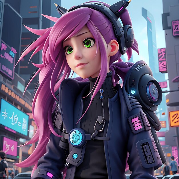 cyberpunk anime girl