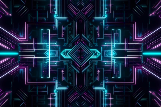 cyberpunk artistic geometric pattern