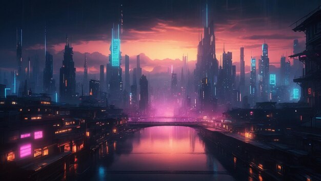 a cyberpunk atmosphere