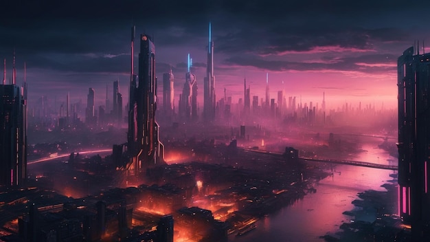 a cyberpunk atmosphere