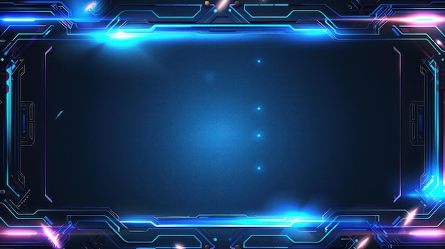 cyberpunk background display frame screen technology games background wallpaper ai generated image