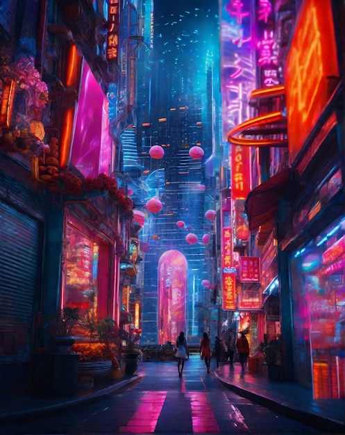 Foto background del cyberpunk