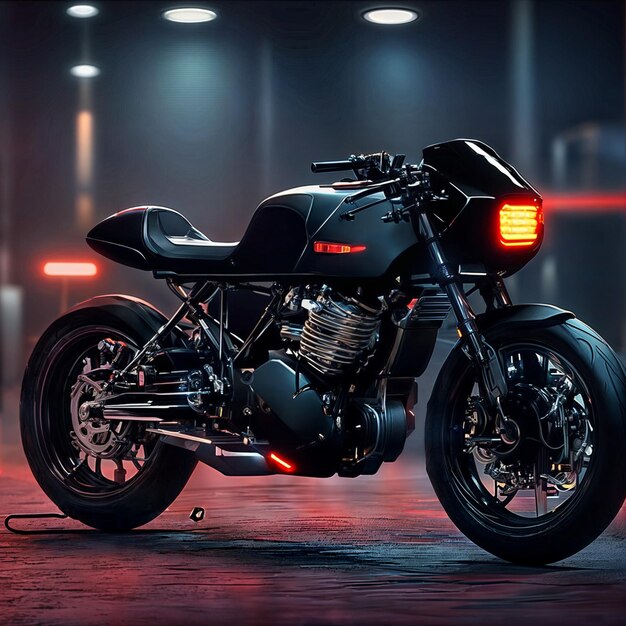 Photo cyberpunk cafe racer bike