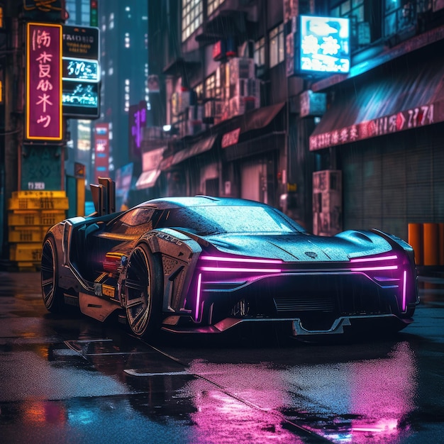 Foto macchina cyberpunk