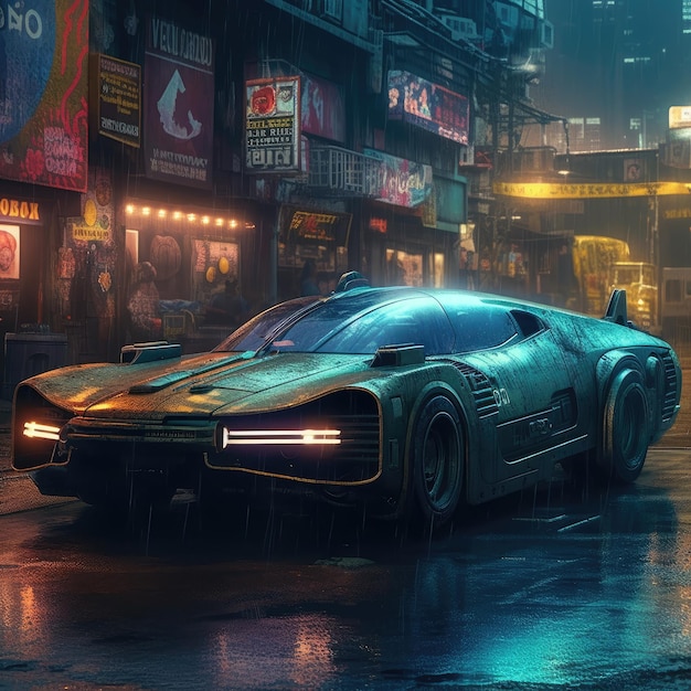 Premium AI Image | cyberpunk car