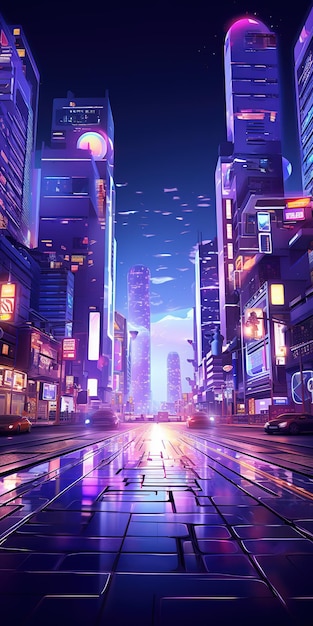 Cyberpunk City, Abstract Illustration, Futuristic City, Dystoptic Artwork  at Night, 4k Wallpaper, Stock Illustration - Illustration of abstract,  architecture: 253157452