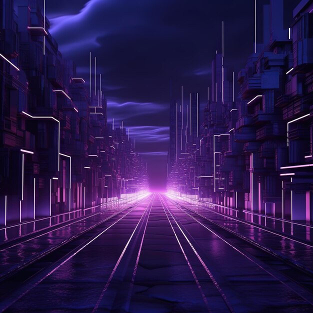 Cyberpunk City, Abstract Illustration, Futuristic City, Dystoptic