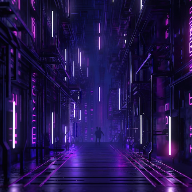 Cyberpunk city abstract illustration futuristic city dystoptic artwork at night 4k wallpaper