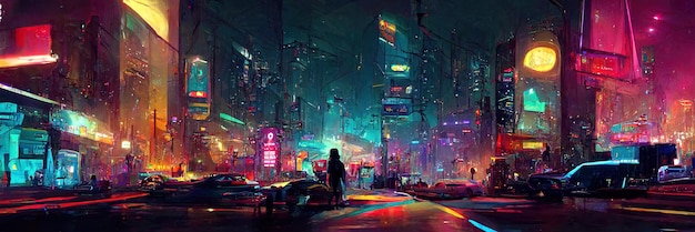 HD wallpaper: cyberpunk, city, ultrawide, 4K