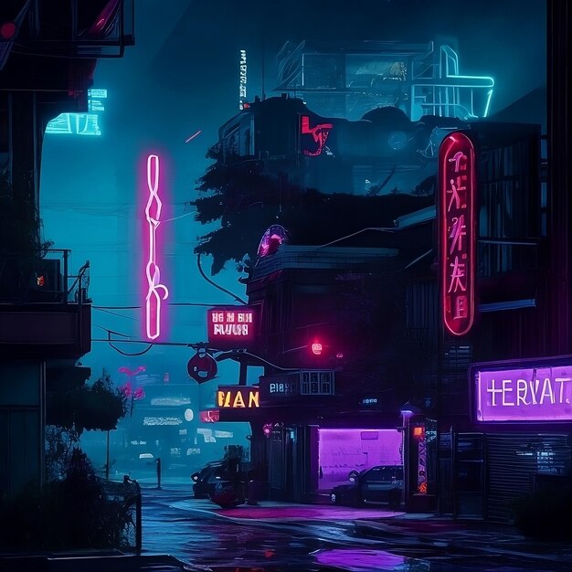 Photo a cyberpunk city