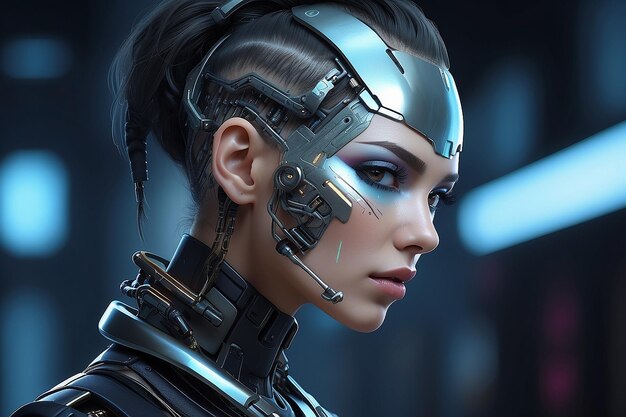 Foto cyberpunk cybernetica