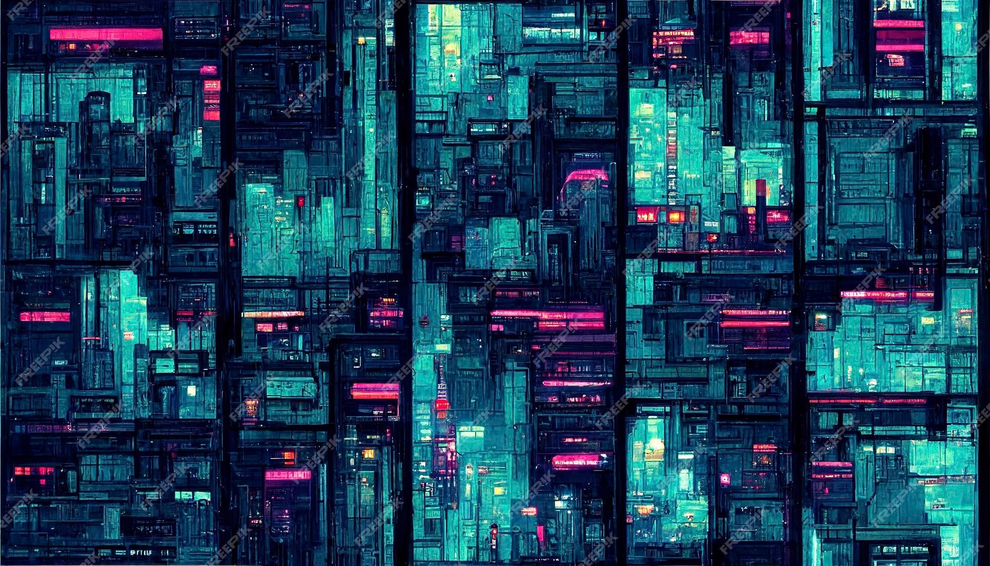 Cyberpunk city Steam Background Animated Gif & video Download link