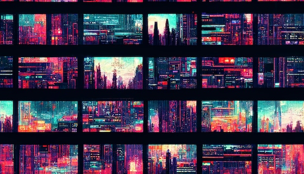 Cyberpunk futuristische textuur achtergrond