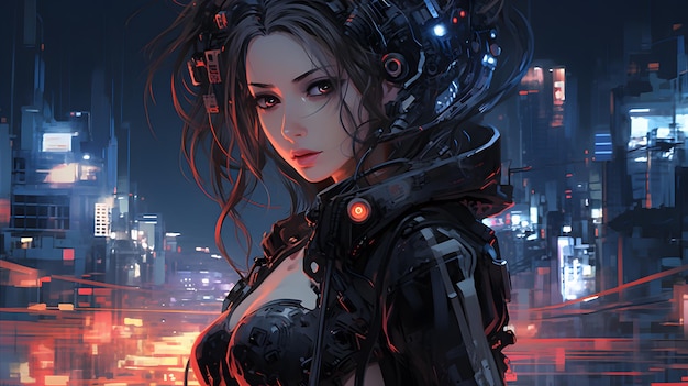 cyberpunk girl anime