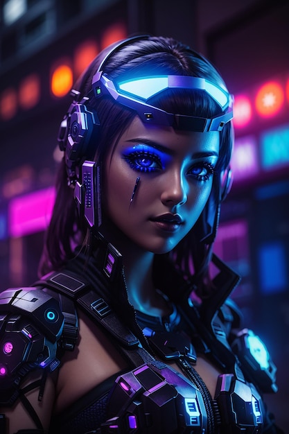 cyberpunk girl beatiful fullarmored from 3030