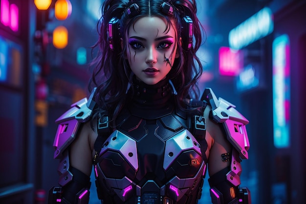 cyberpunk girl beatiful fullarmored from 3030