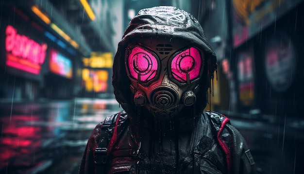 Cyberpunk grafitti art in the style of banksy