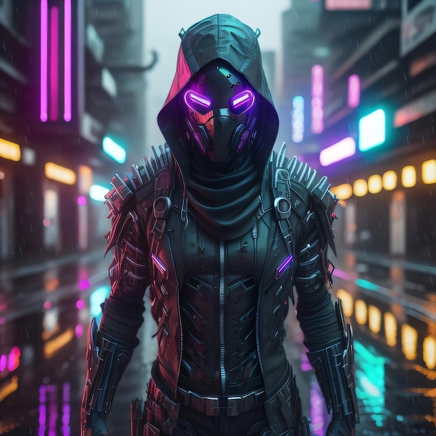 Cyberpunk Guy Wearing Cyborg Mask 2