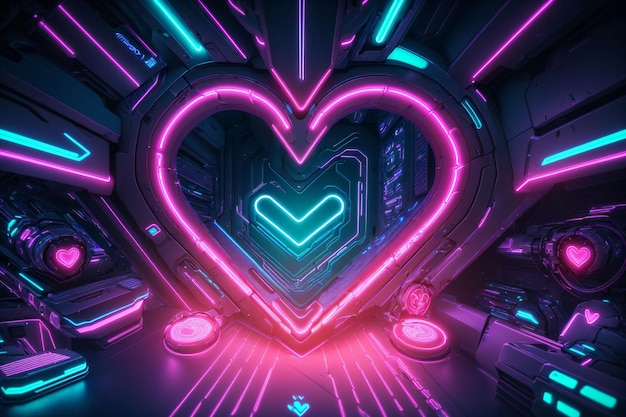 Cyberpunk heart style