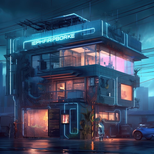 Foto casa dei cyberpunk