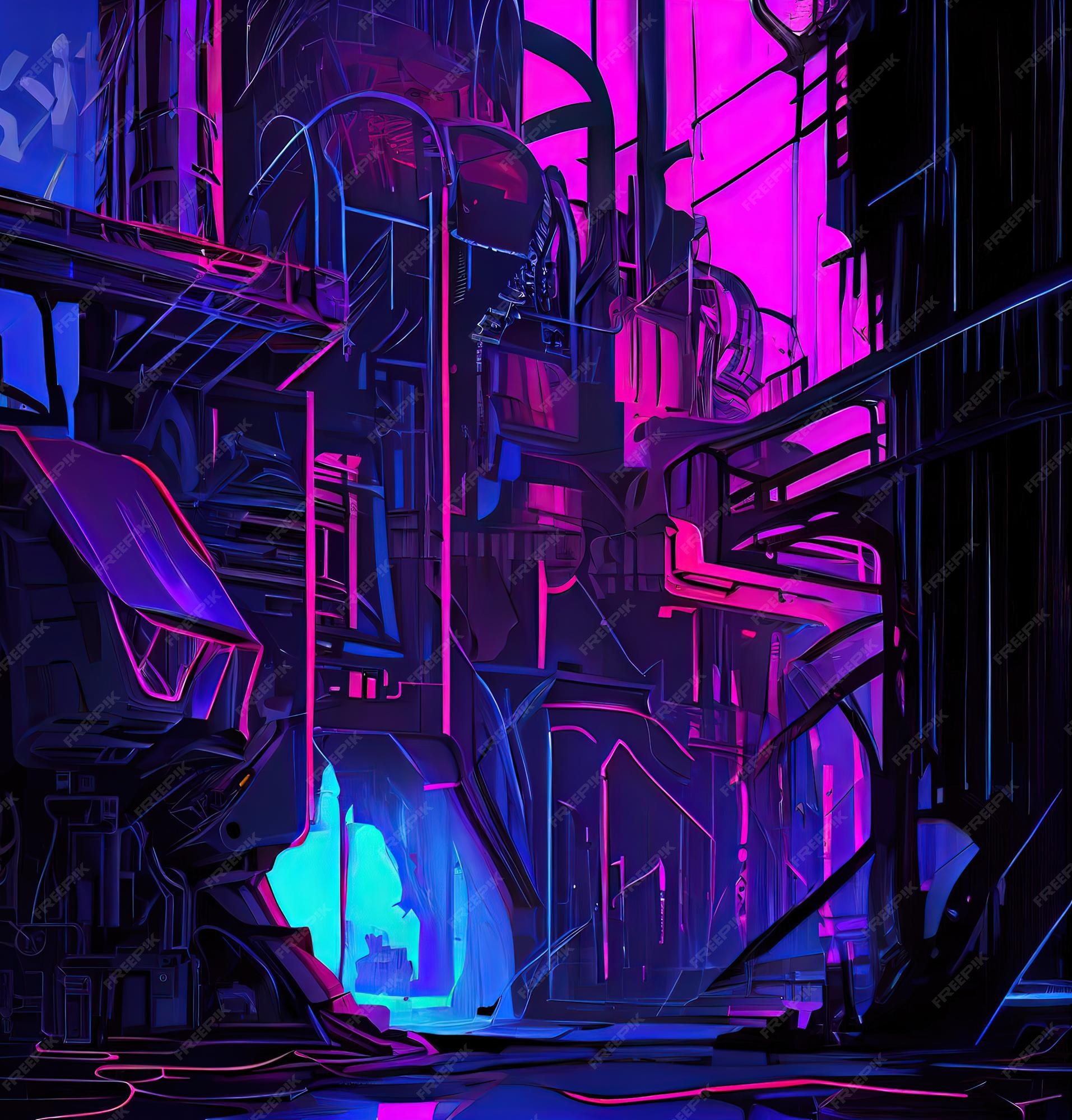 Premium Photo  Cyberpunk industrial abstract future wallpaper