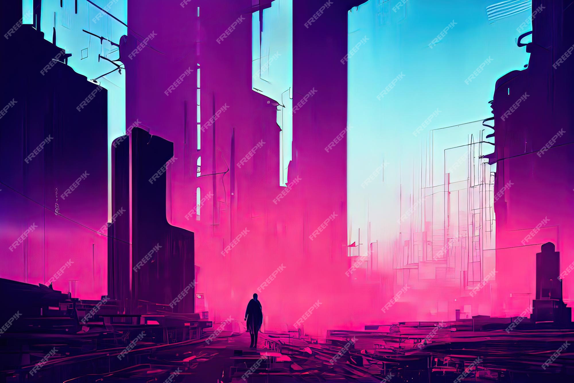 Premium Photo  Cyberpunk industrial abstract future wallpaper