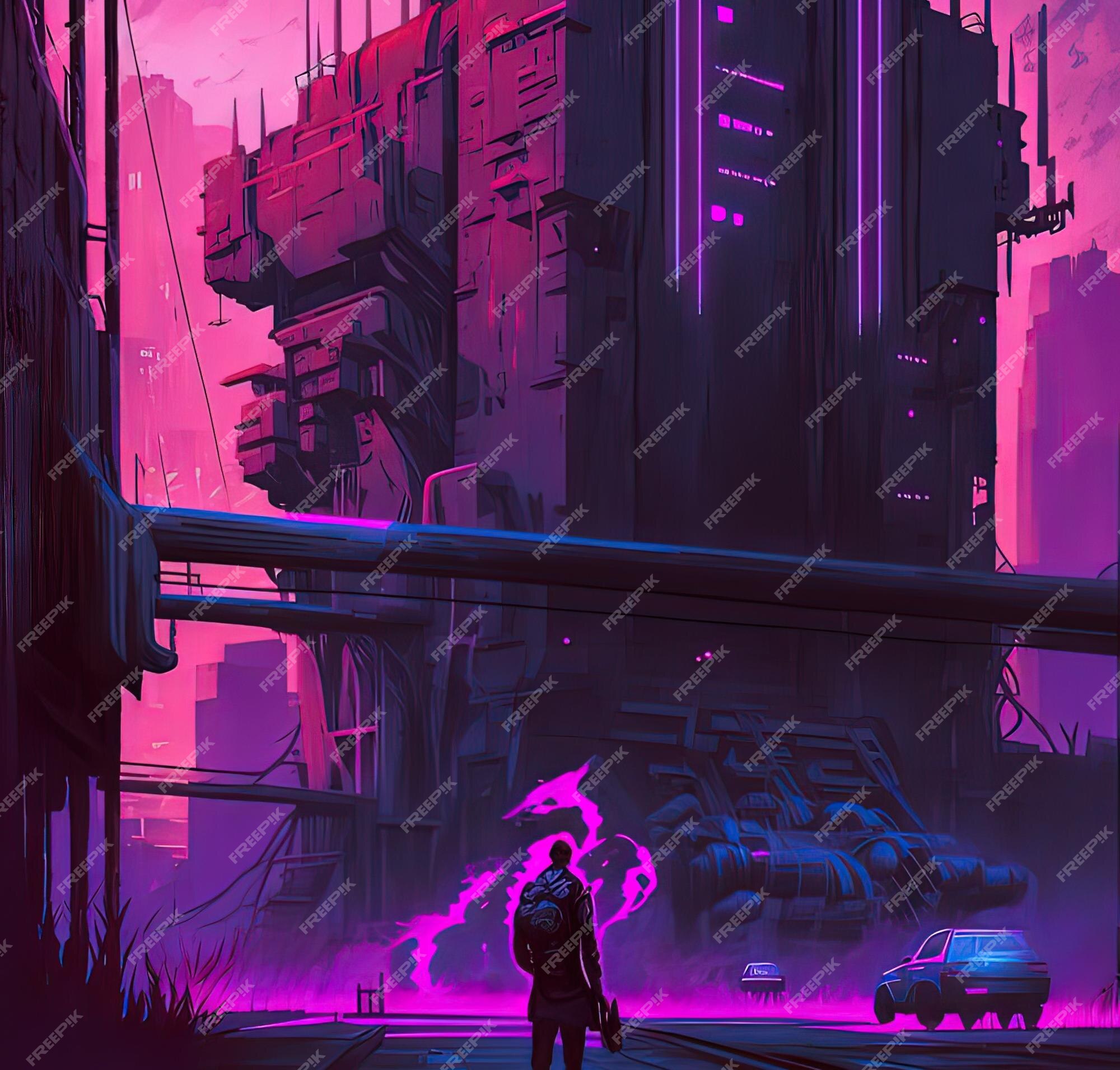 Premium Photo  Cyberpunk industrial abstract future wallpaper