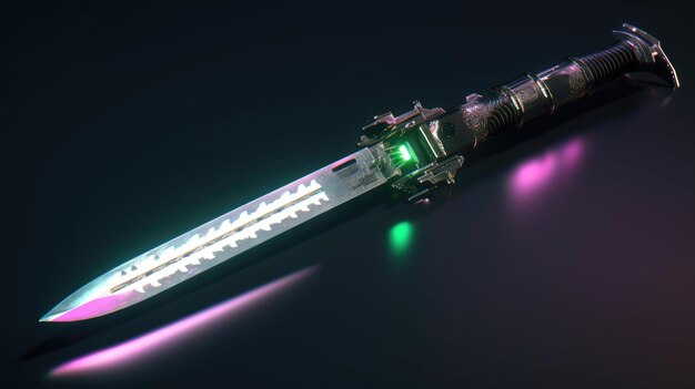 Foto cyberpunk katana