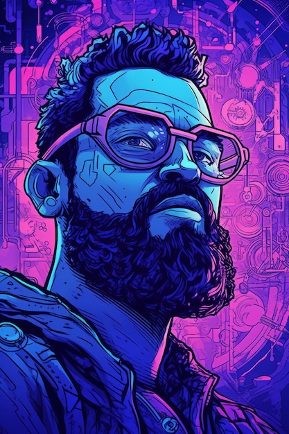 Cyberpunk man wallpaper