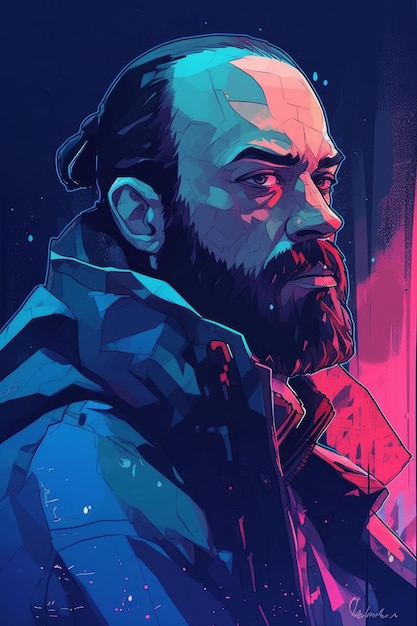 Cyberpunk man wallpaper