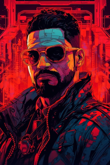 Cyberpunk man wallpaper