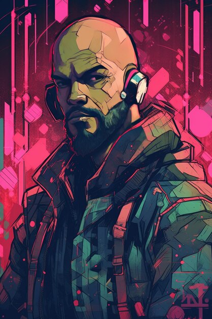 Cyberpunk man wallpaper