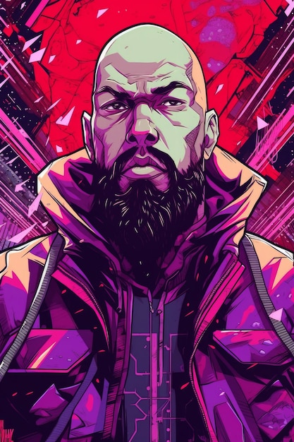 Cyberpunk man wallpaper