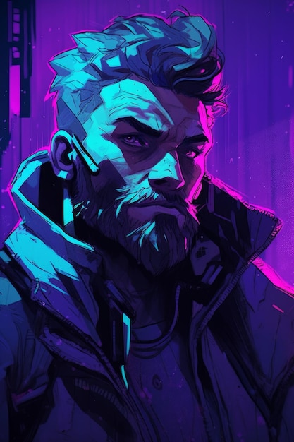 Cyberpunk man wallpaper