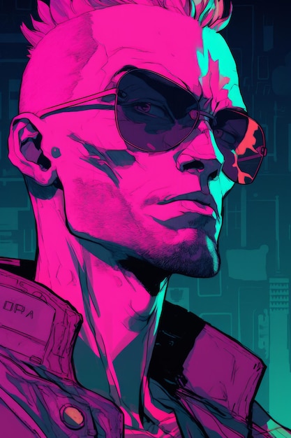 Cyberpunk man wallpaper