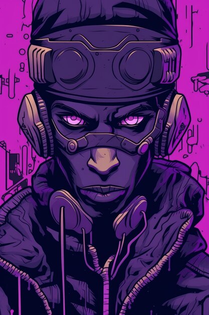 Cyberpunk man wallpaper