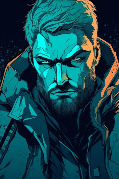 Cyberpunk man wallpaper