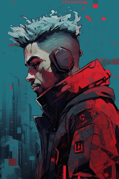 Cyberpunk man wallpaper