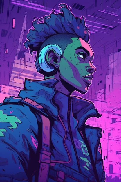 Cyberpunk man wallpaper